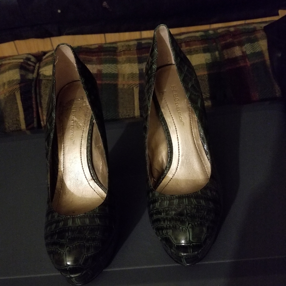 BCBG crocodile heels